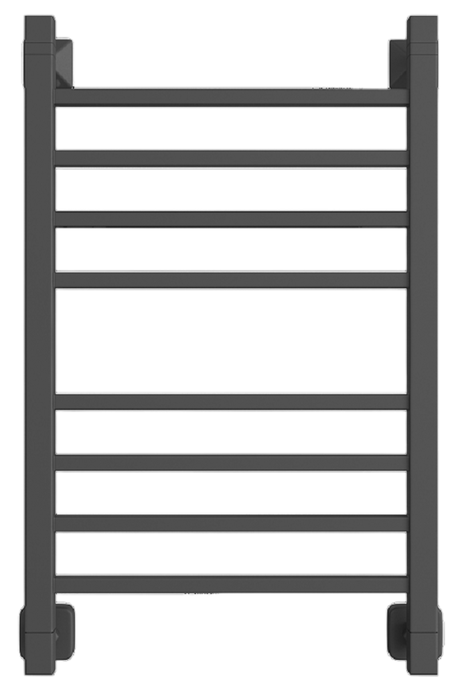 Водяной полотенцесушитель шириной 510 - 600 мм Двин L plaza 80/50, чёрный матовый